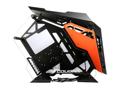COUGAR Conquer Aluminum Alloy ATX Mid Tower Aluminum Frame Tempered Glass Gaming Case with LED Fan