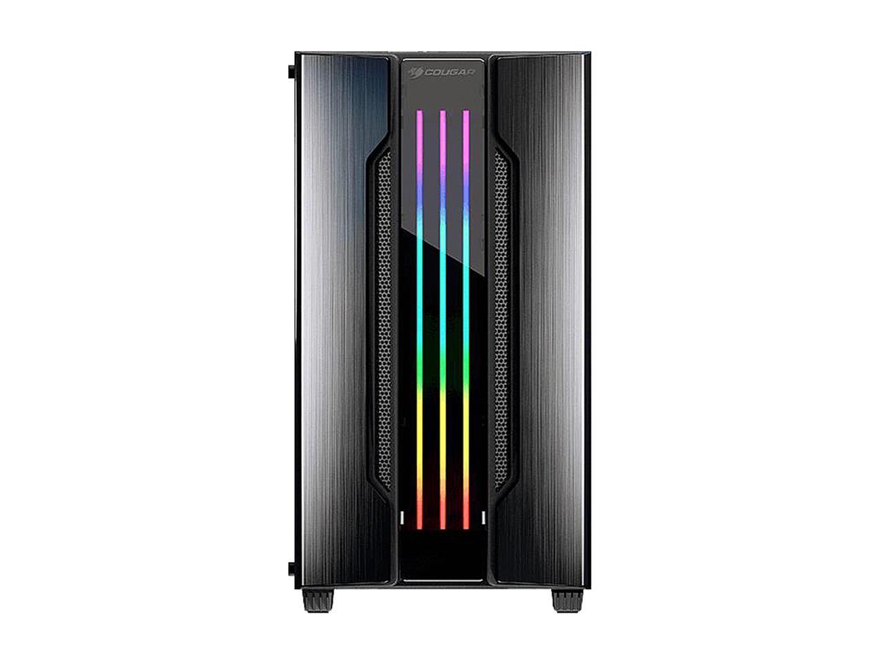 COUGAR Gemini M-Iron Gray Iron Gray Mini Tower Computer Case w/ Integrated Trelux RGB Lighting