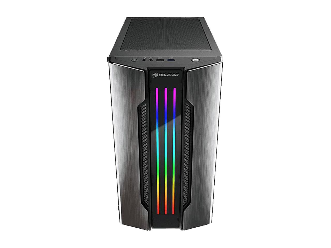 COUGAR Gemini M-Iron Gray Iron Gray Mini Tower Computer Case w/ Integrated Trelux RGB Lighting