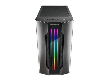 COUGAR Gemini M-Iron Gray Iron Gray Mini Tower Computer Case w/ Integrated Trelux RGB Lighting