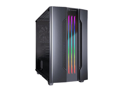 COUGAR Gemini M-Iron Gray Iron Gray Mini Tower Computer Case w/ Integrated Trelux RGB Lighting