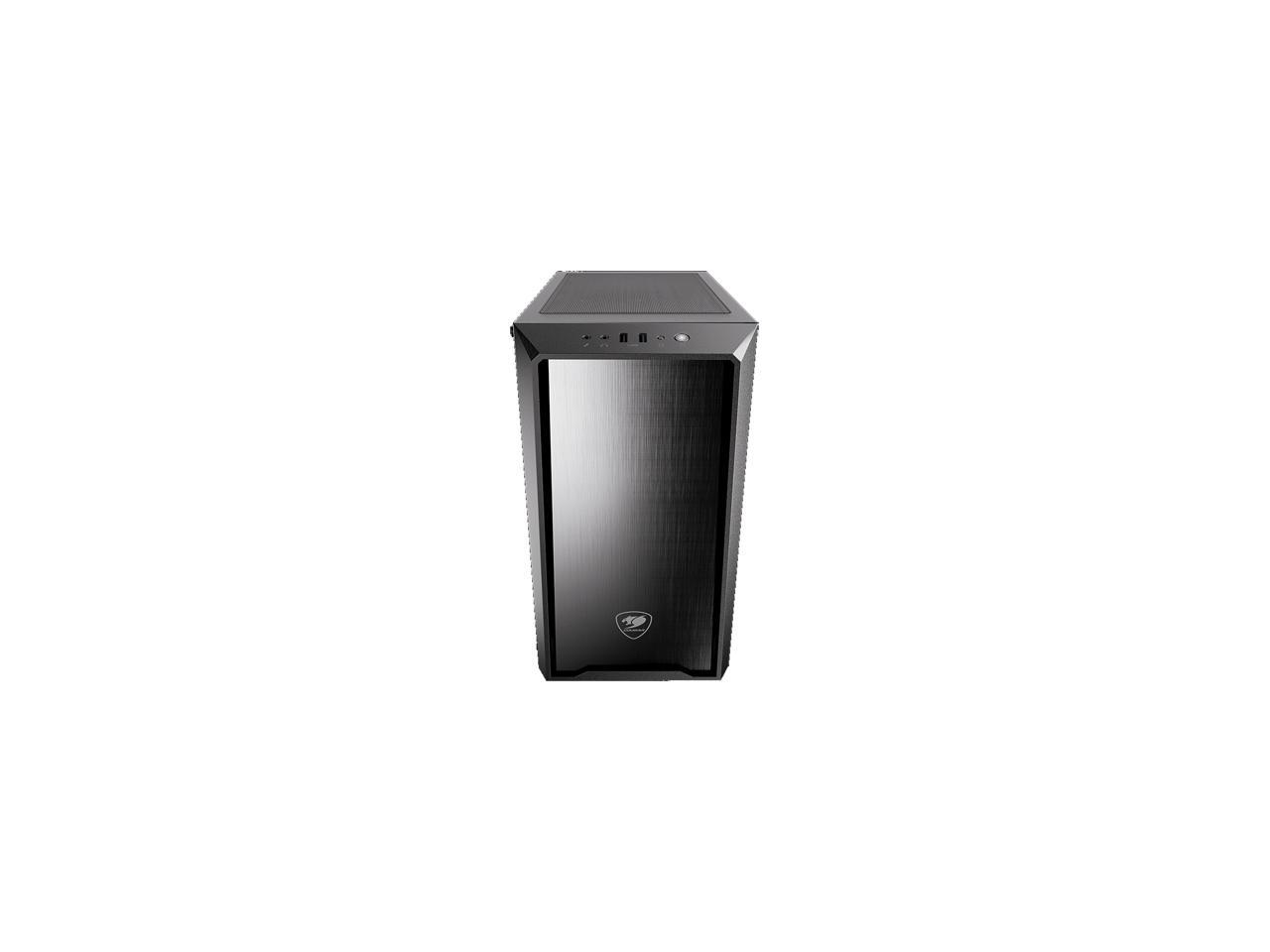 COUGAR MG130-G Black Micro ATX Mini Tower Elegant and Compact Case with Tempered Glass Side Window