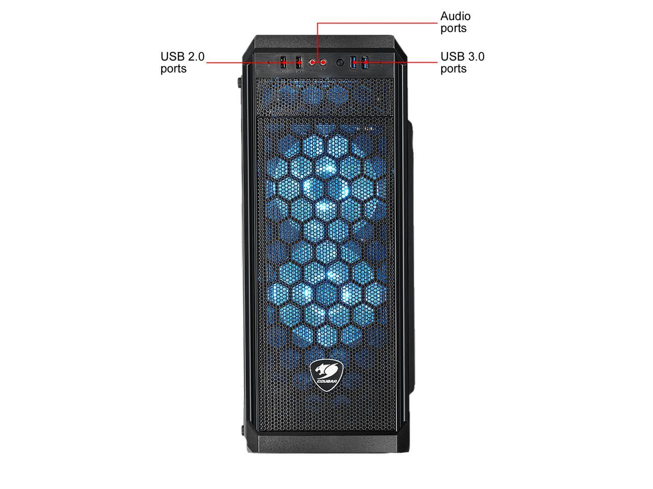 COUGAR MX330-G Air Black Steel / Tempered Glass ATX Mid Tower Computer Case
