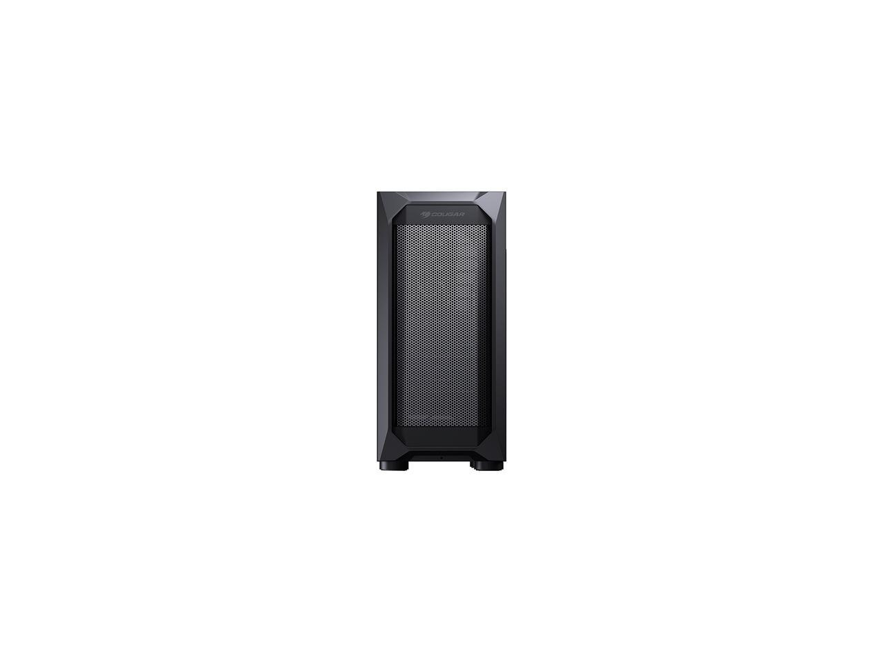 COUGAR MX410 Mesh-G Black Powerful and Compact Mid-Tower Case with Mesh Front Panel and Tempered Glass