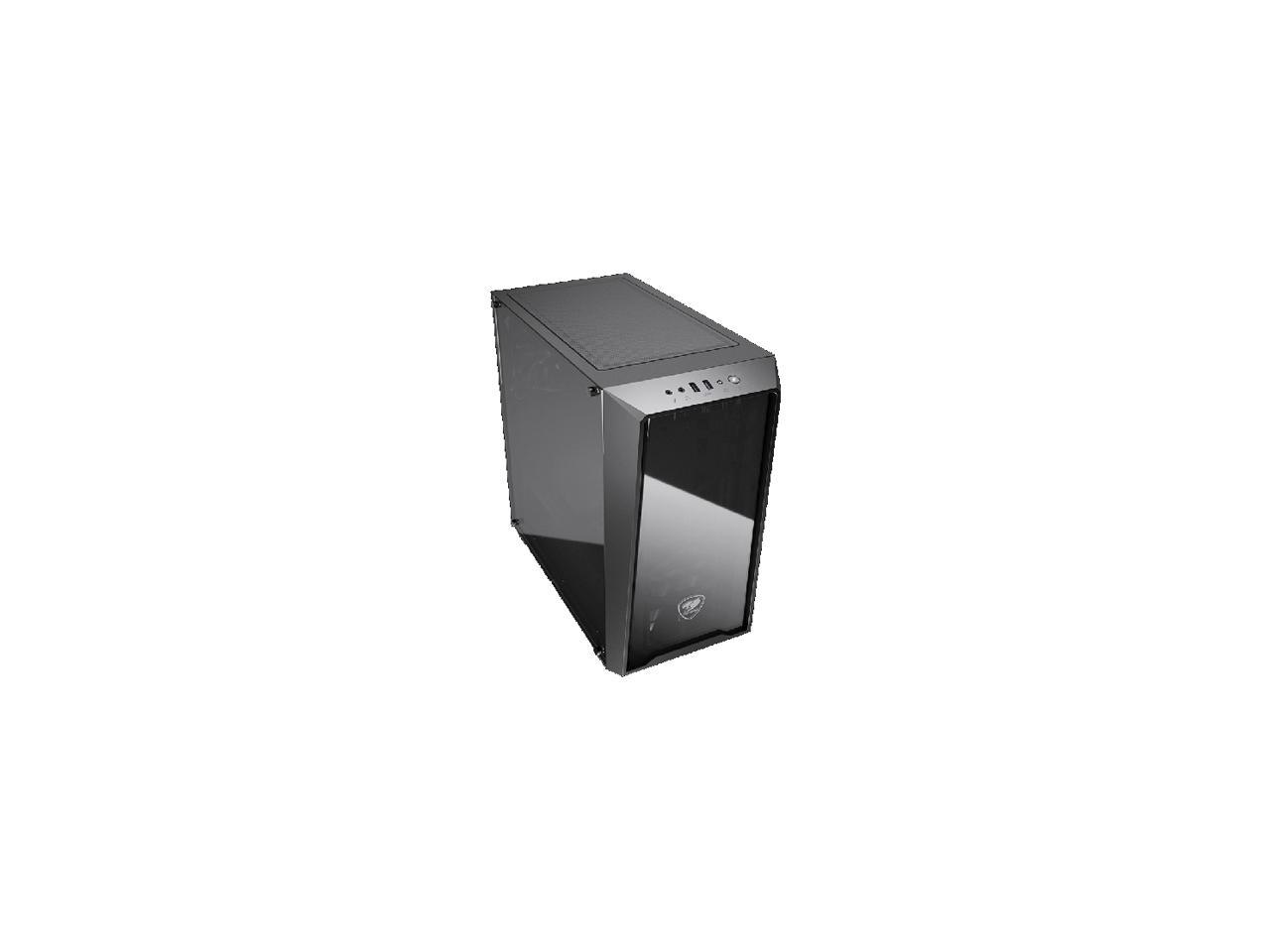 COUGAR MG120-G Black Elegant and Compact Mini Tower Case with Tempered Glass Side Window