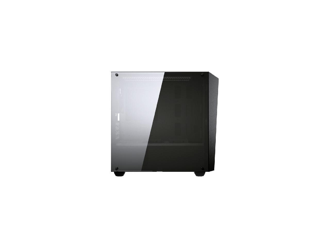 COUGAR MG120-G Black Elegant and Compact Mini Tower Case with Tempered Glass Side Window