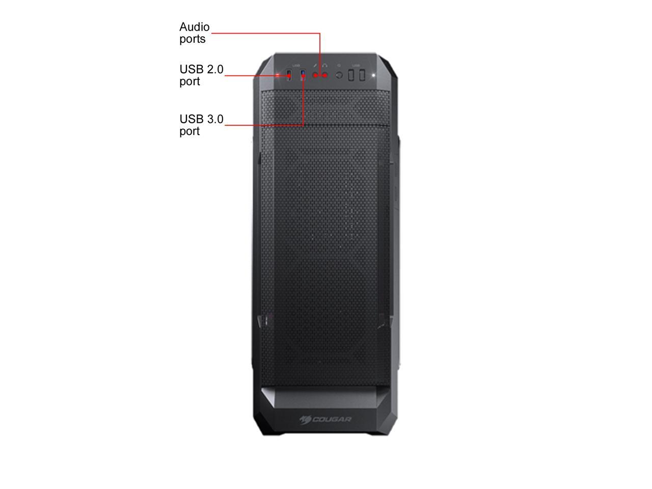 COUGAR MX331 Mesh-X Black Elegant Mid-Tower Computer Case with Powerful Airflow