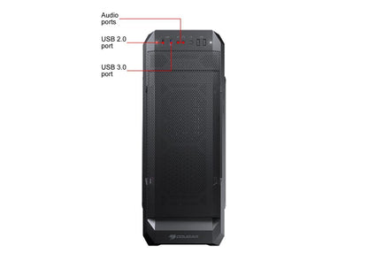 COUGAR MX331 Mesh-X Black Elegant Mid-Tower Computer Case with Powerful Airflow