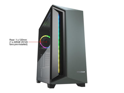 COUGAR Dark Blader X7 Midnight Green Midnight Green Distinctive RGB Mid-Tower Case with Superior Airflow
