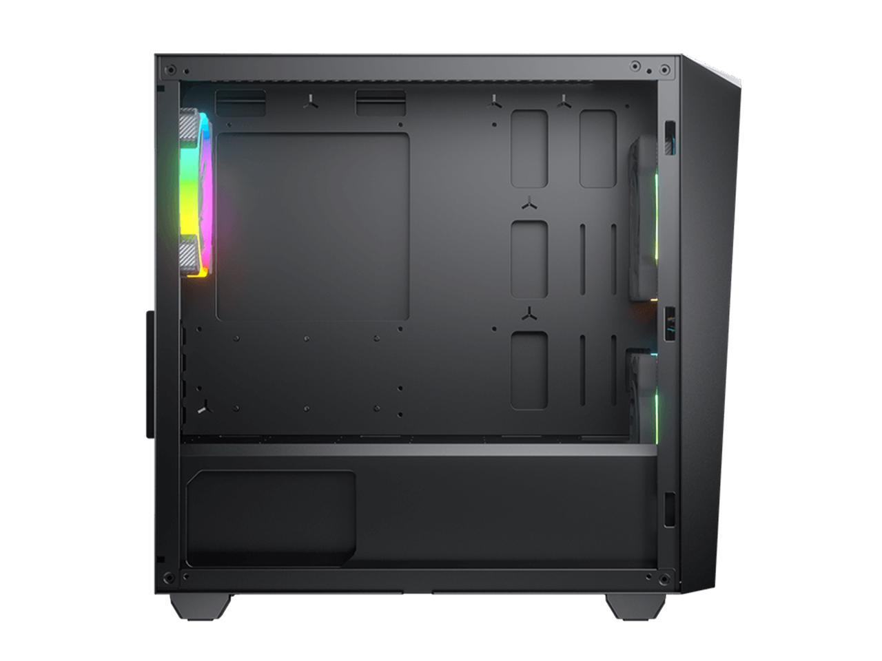 COUGAR MG120-G RGB Black Compact RGB Mini Tower Case with Tempered Glass Side Window