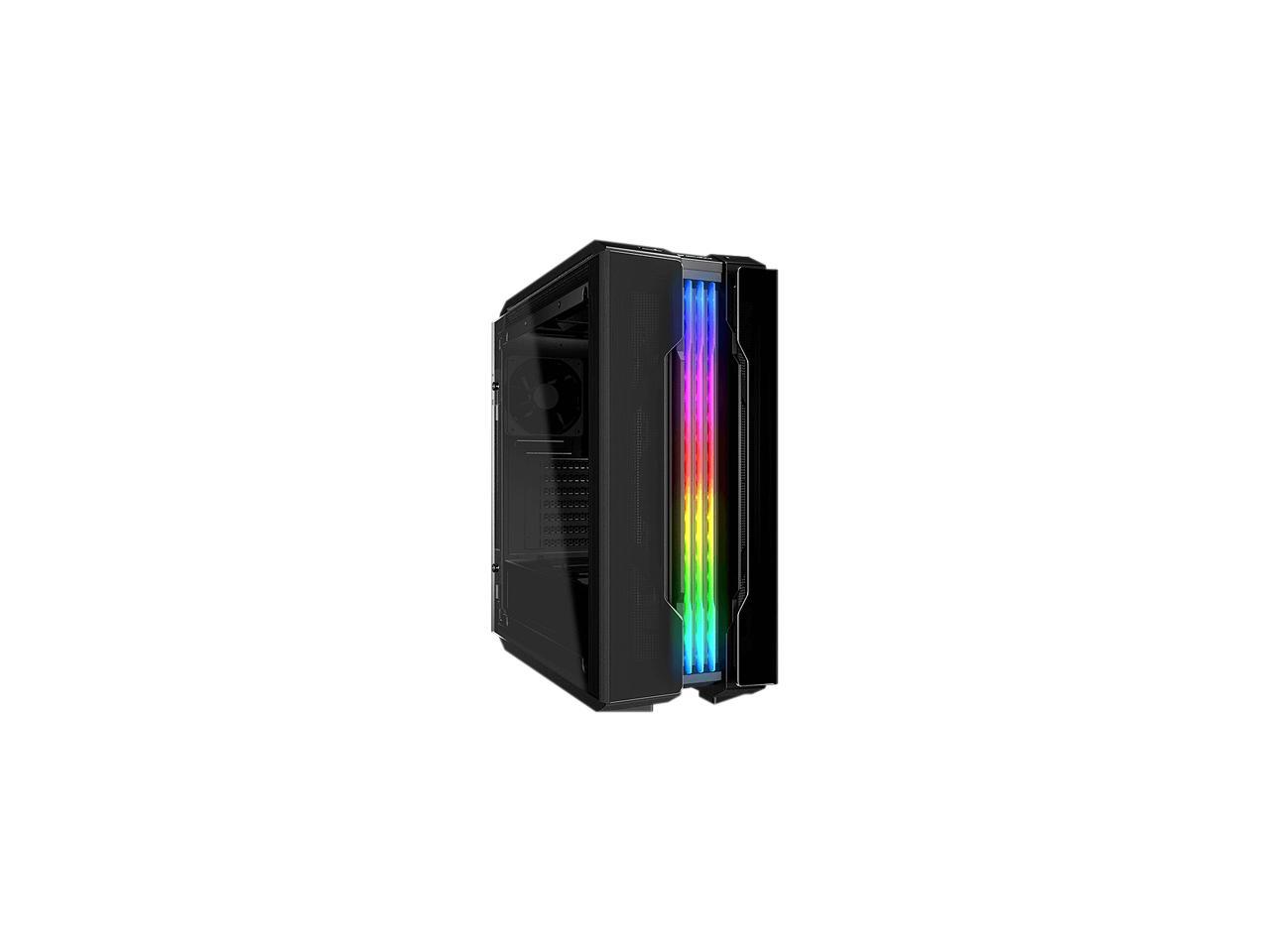 COUGAR Gemini T Pro 106KMT0008-00 Black Steel / Tempered Glass ATX Mid Tower Computer Case with Trelux RGB Lighting