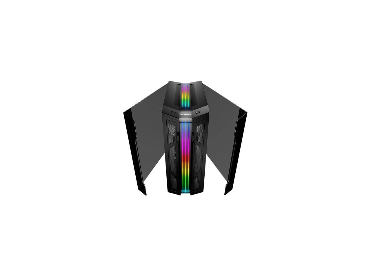 COUGAR Gemini T Pro 106KMT0008-00 Black Steel / Tempered Glass ATX Mid Tower Computer Case with Trelux RGB Lighting