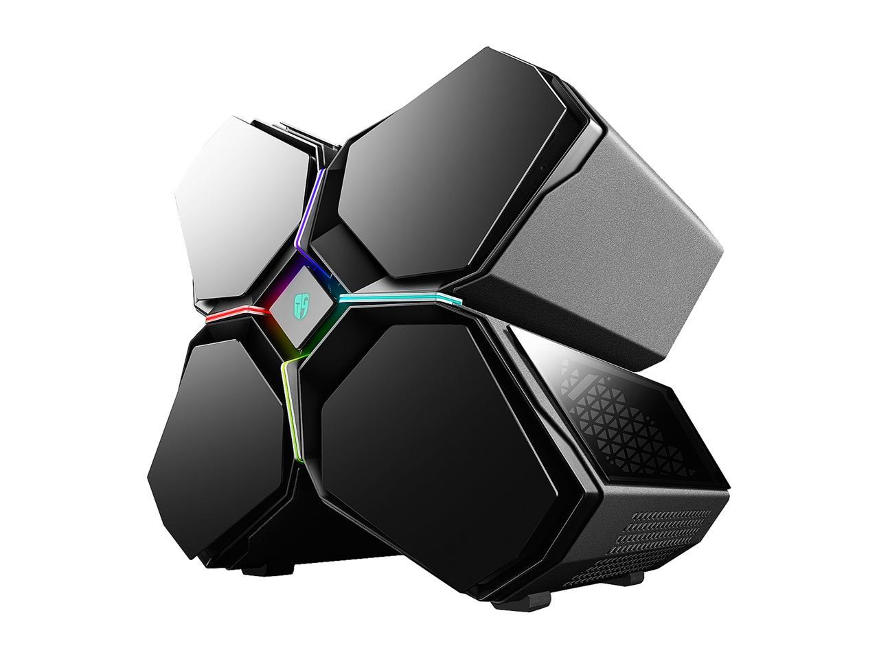 DEEPCOOL Gamer Storm QUADSTELLAR Full-Tower four cabin Case Supporting E-ATX motherboard 120/240/360mm water cooling system Tempered Glass APP and Motherboard Controlled RGB Lighting System