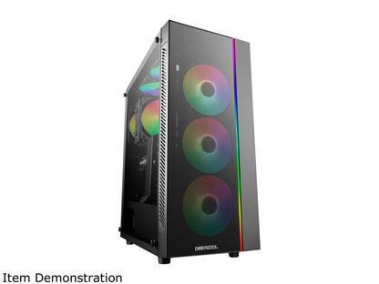 DEEPCOOL MATREXX 55 ADD-RGB 3F ATX Mid-Tower Case 3x120mm ADD-RGB Fans Full-size Tempered Glass Motherboard SYNC Control ADD-RGB Lighting System