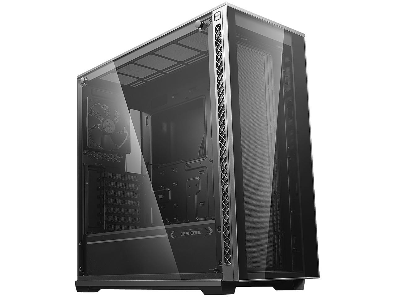 DEEPCOOL MATREXX 70 Mid-Tower Case Modular Design Full-size Tempered Glass GPU Vertical Installation Quick Open Panels