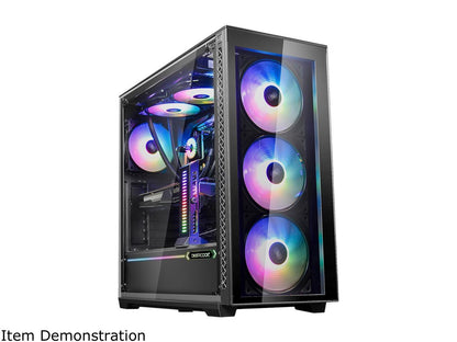 DEEPCOOL MATREXX 70 ADD-RGB 3F Mid-Tower Case 3x120mm ADD-RGB Fans Modular design Full-size Tempered Glass GPU Vertical Installation Quick Open Panels