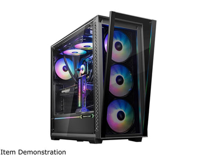 DEEPCOOL MATREXX 70 ADD-RGB 3F Mid-Tower Case 3x120mm ADD-RGB Fans Modular design Full-size Tempered Glass GPU Vertical Installation Quick Open Panels