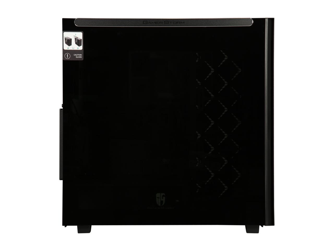 DEEPCOOL Gamer Storm MACUBE 550 Black Full-Tower Case Concise Design Tempered Glass And Magnetic Panel 0.8mm SGCC Steel Dragon Ventilation Holes