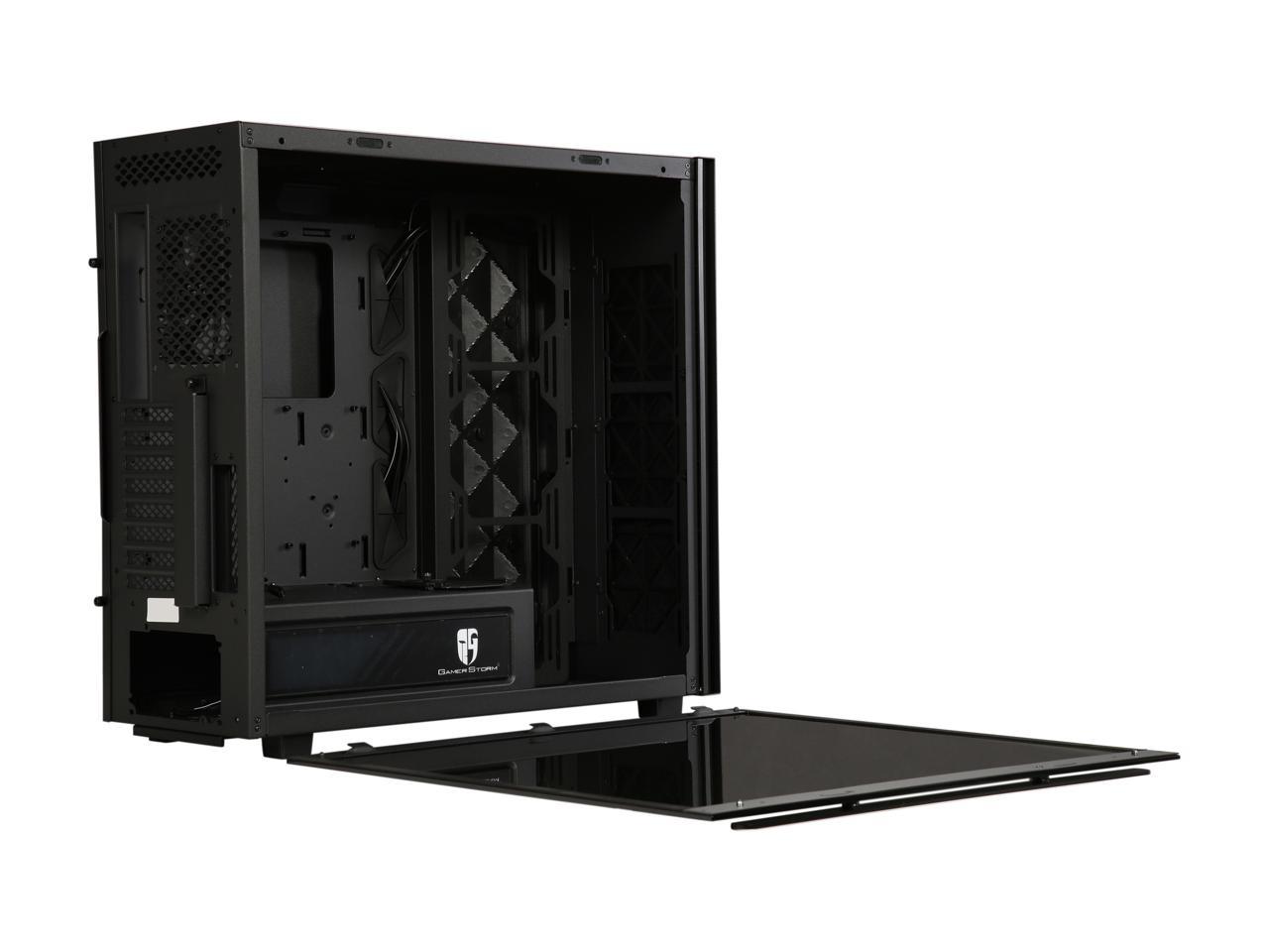 DEEPCOOL Gamer Storm MACUBE 550 Black Full-Tower Case Concise Design Tempered Glass And Magnetic Panel 0.8mm SGCC Steel Dragon Ventilation Holes