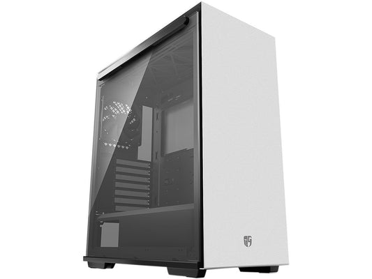 DEEPCOOL Gamer Storm MACUBE 310 White ATX Mid Tower Case Full-size Magnetic Tempered Glass Built-in Fan Hub and Graphics Card holder
