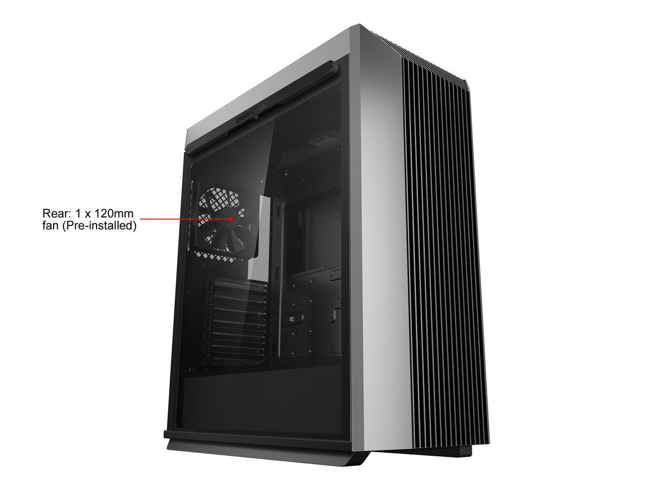 DeepCool CL500 Mid-Tower ATX Case High Airflow Mesh Front Panel I/O USB Type-C port Tempered Glass Magnetic Side Panel Built-In Fan Hub and Graphics Card holder