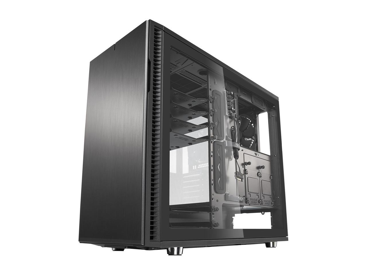 Fractal Design Tempered Glass Panel Upgrade for Define R6 Series Cases - TG with Gunmetal Frame