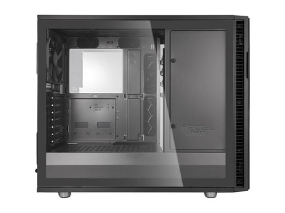 Fractal Design Tempered Glass Panel Upgrade for Define R6 Series Cases - TG with Gunmetal Frame