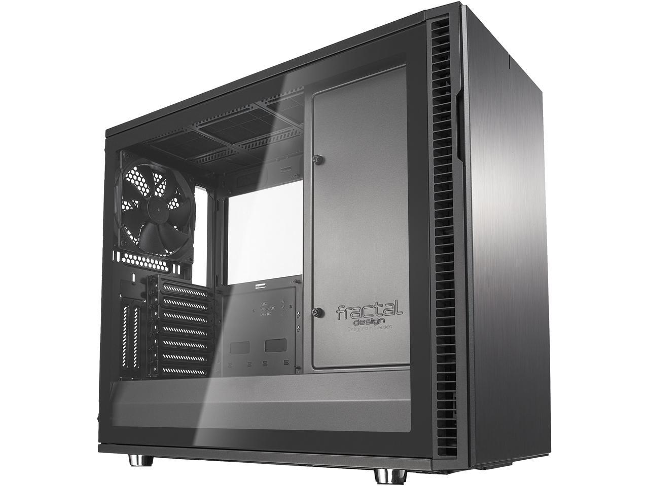 Fractal Design Tempered Glass Panel Upgrade for Define R6 Series Cases - TG with Gunmetal Frame