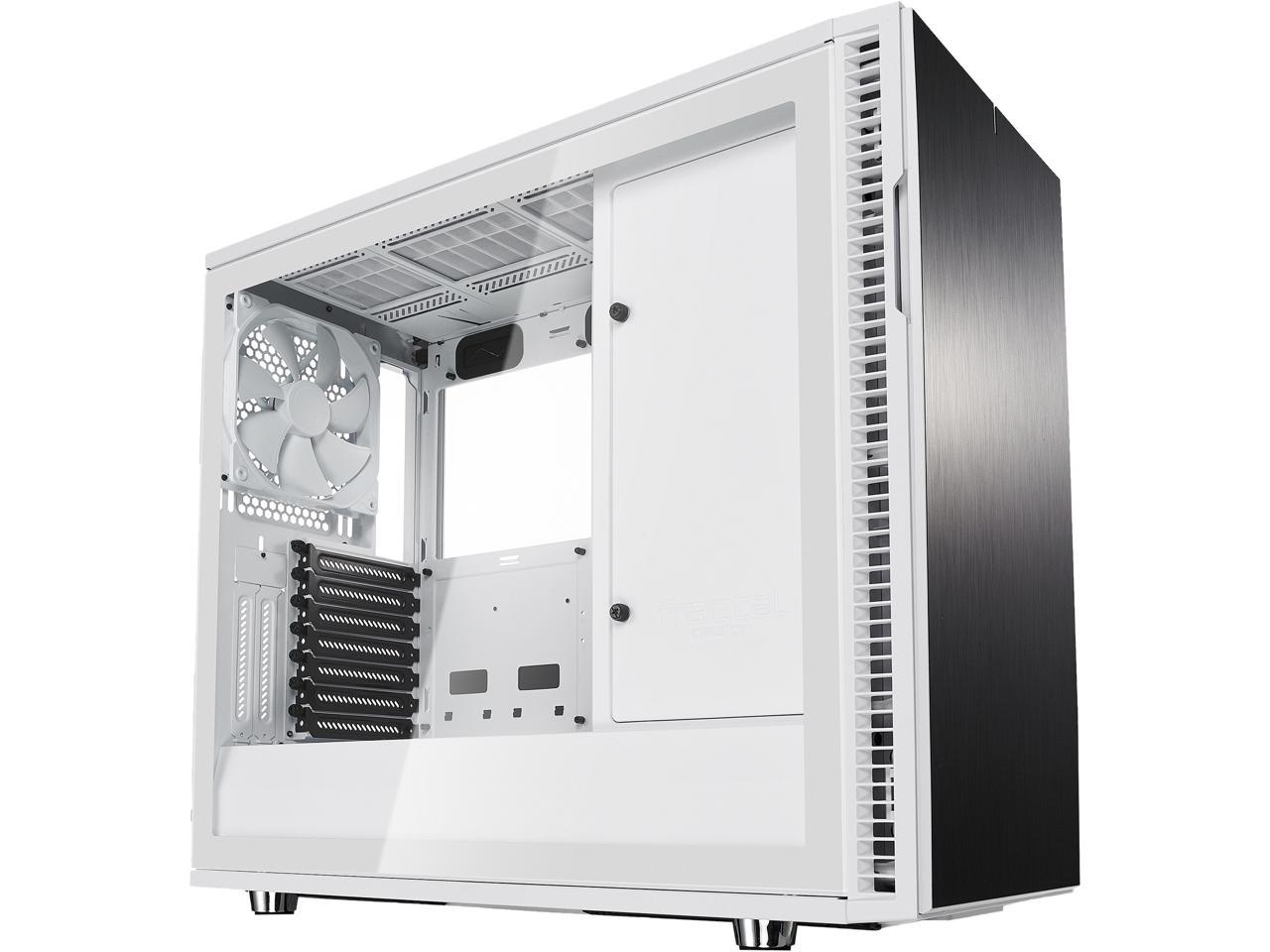 Fractal Design Tempered Glass Panel Upgrade for Define R6 Series Cases - TG with White Frame