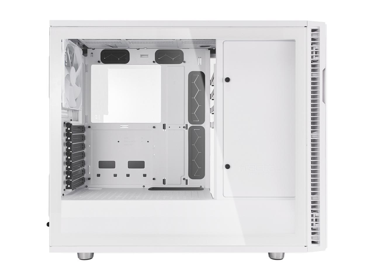 Fractal Design Tempered Glass Panel Upgrade for Define R6 Series Cases - TG with White Frame