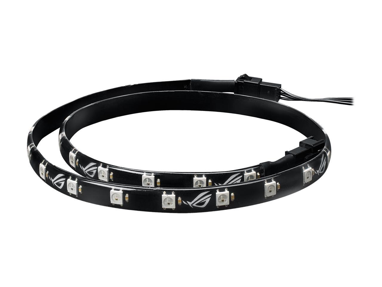 ASUS ROG Addressable RGB 5050 LED 60cm Lighting Strip with Magnetic Backing and Adhesive Strips for use with AURA Sync RGB