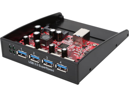 StarTech.com USB 3.0 Front Panel 4 Port Hub with 3.5/5.25-Inch Bay (35BAYUSB3S4)