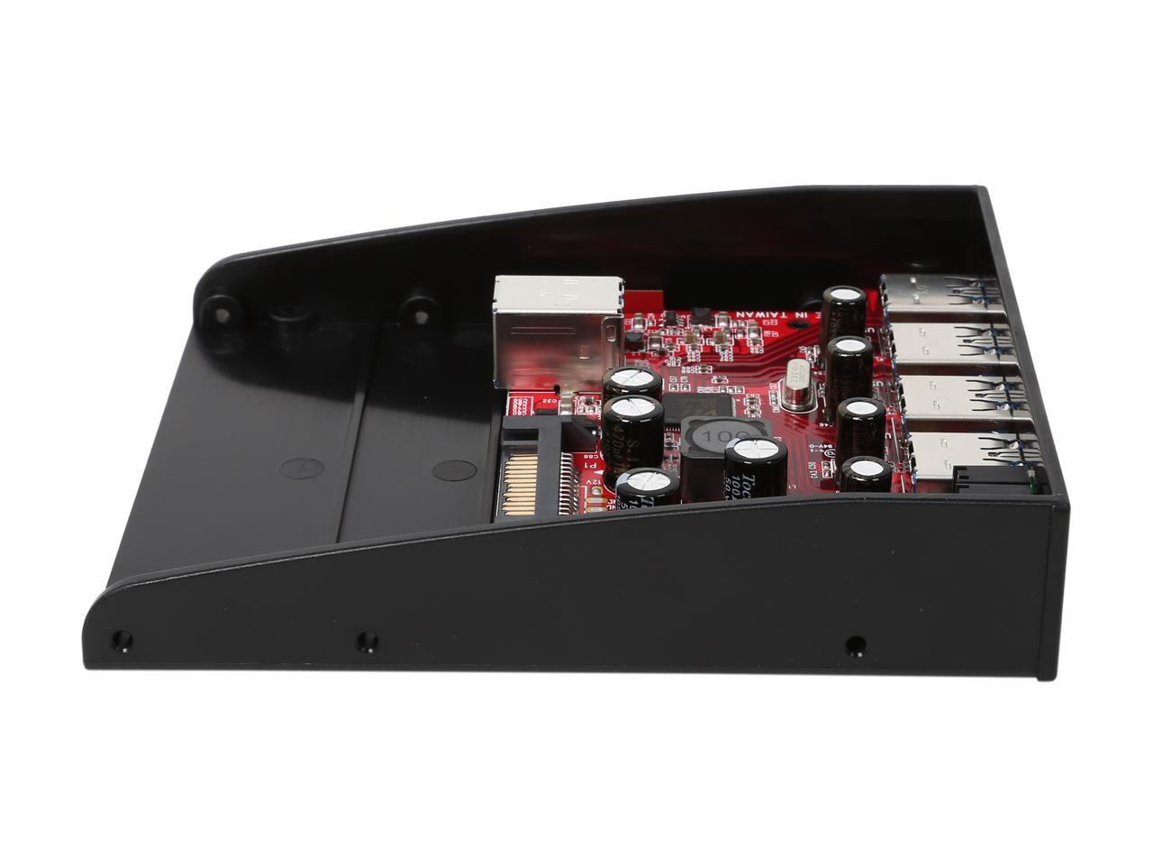StarTech.com USB 3.0 Front Panel 4 Port Hub with 3.5/5.25-Inch Bay (35BAYUSB3S4)