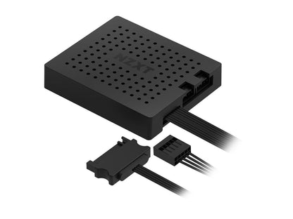 NZXT RGB & Fan Controller - AC-2RGBC-B1 - Two RGB Lighting Channels - Three Digital Fan Channels - Powered by CAM V4 Software - Magnet/Velcro Mounting - Internal PC Lighting Controller - Black