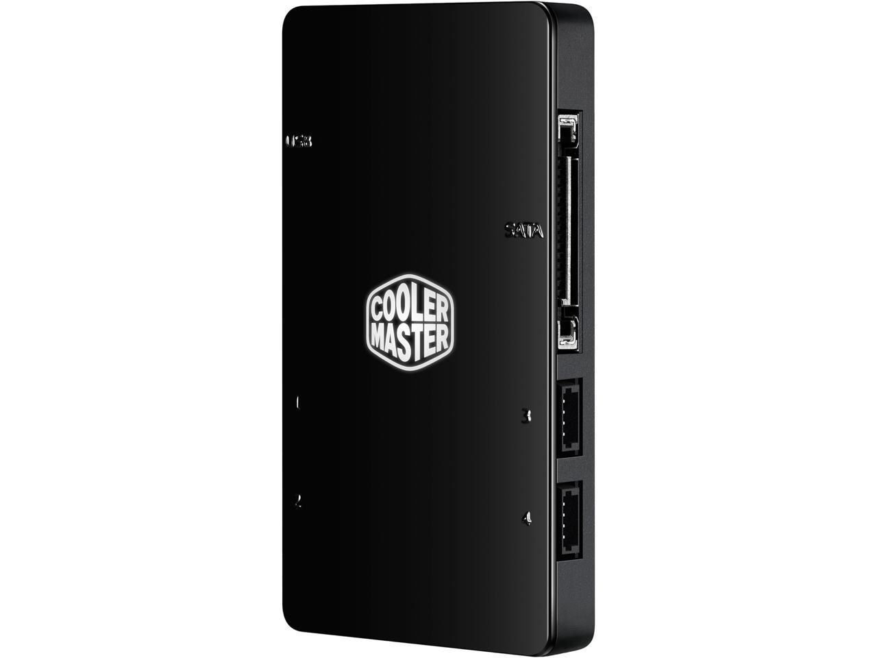 Cooler Master RGB Controller/Hub for Computer Case Fans, Software Supported, 4 Connecting Ports, USB Link, Multiple Light Modes, Color Customization - 1 Pack