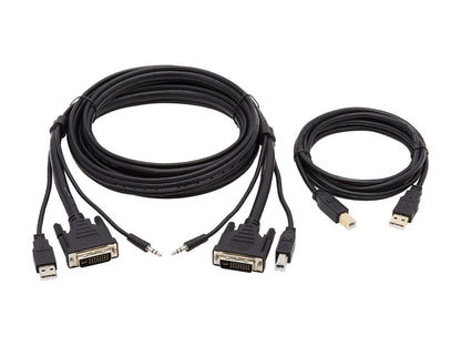 Tripp Lite P784-006-U 6 ft. DVI KVM Cable Kit - DVI, USB, 3.5 mm Audio (3xM/3xM) + USB (M/M), 1080p, 6 ft., Black