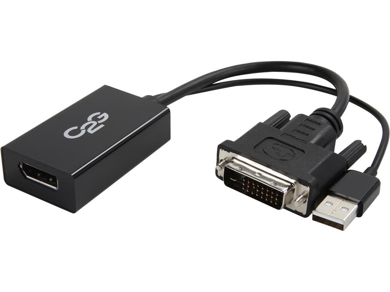 C2G 41379 DVI to DisplayPort Adapter Converter, Black