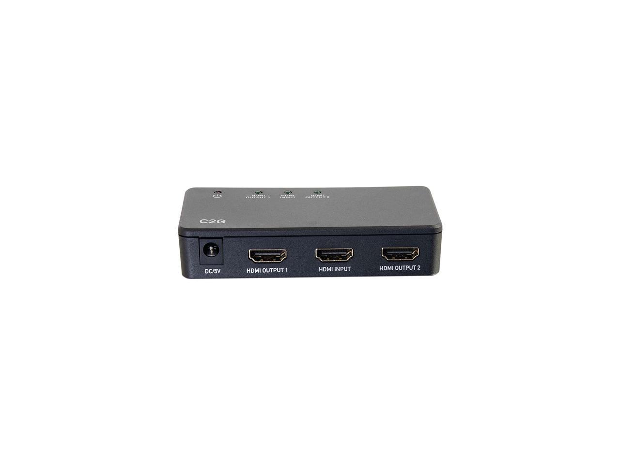 C2G 41057 2-Port 4K UHD HDMI Splitter, Black