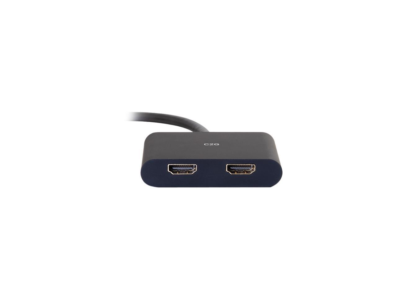 C2G 54293 DisplayPort to HDMI Monitor Splitter - 2 Port 4K HDMI MST Hub USB Powered