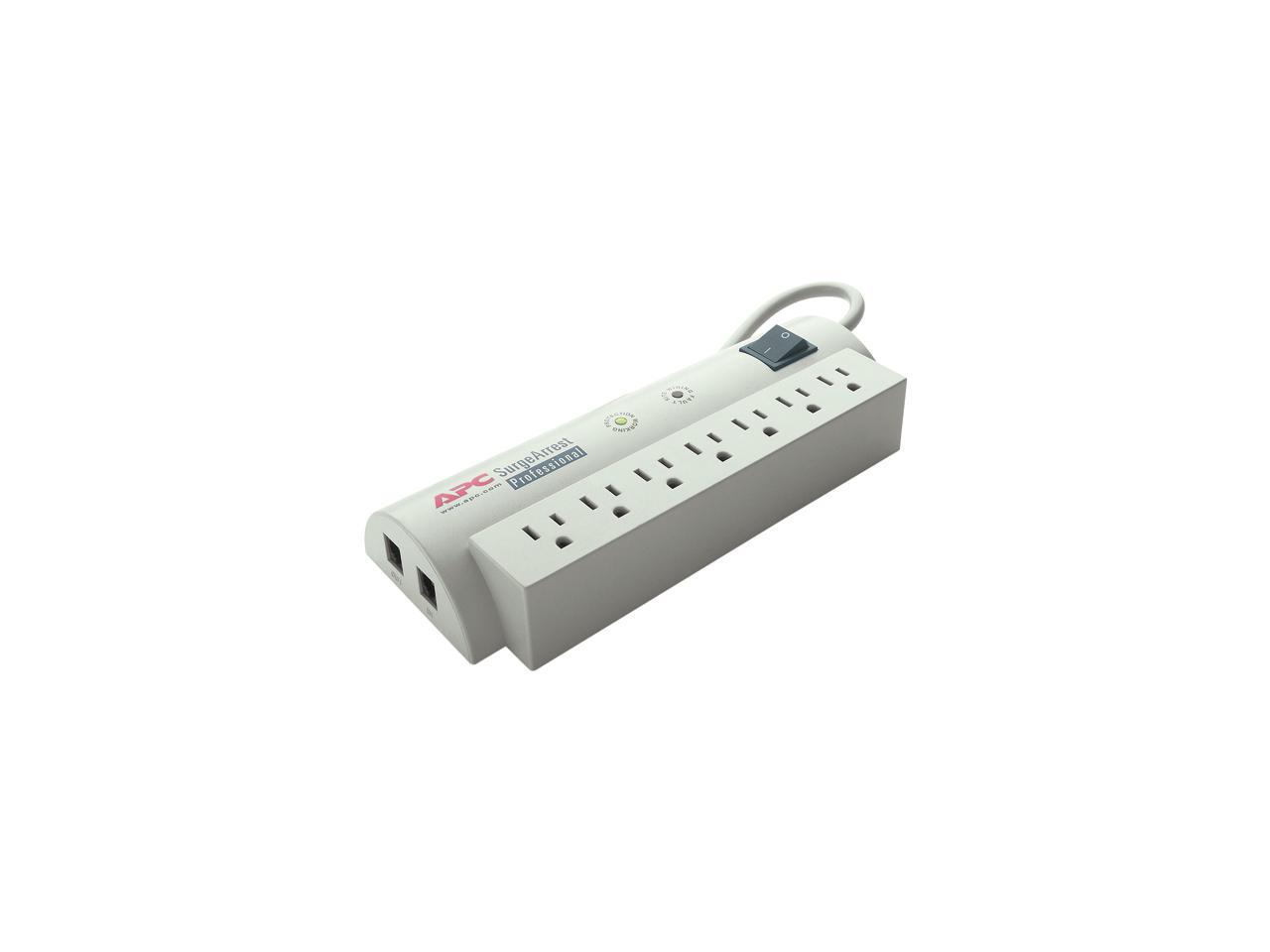 APC PRO7T 6' 7 Outlets 1680 joule Professional SurgeArrest phone line protection