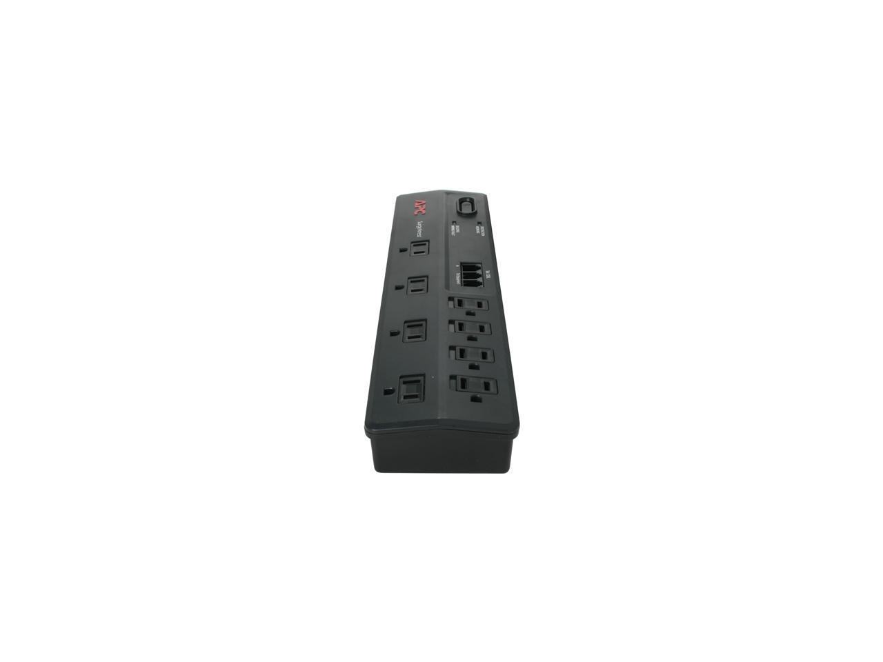 APC P8T3 6 Feet 8 Outlets 1750 Joules Home/Office SurgeArrest 8 Outlets with tel2/splitter Jacks