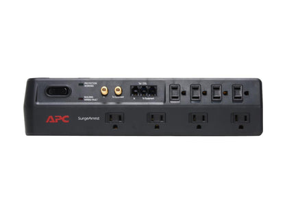 APC P8VT3 8-Outlet 2770 Joules Surge Protector with Telephone, DSL and Coaxial Protection
