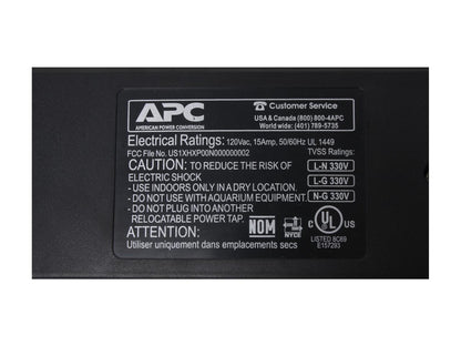 APC P8VT3 8-Outlet 2770 Joules Surge Protector with Telephone, DSL and Coaxial Protection