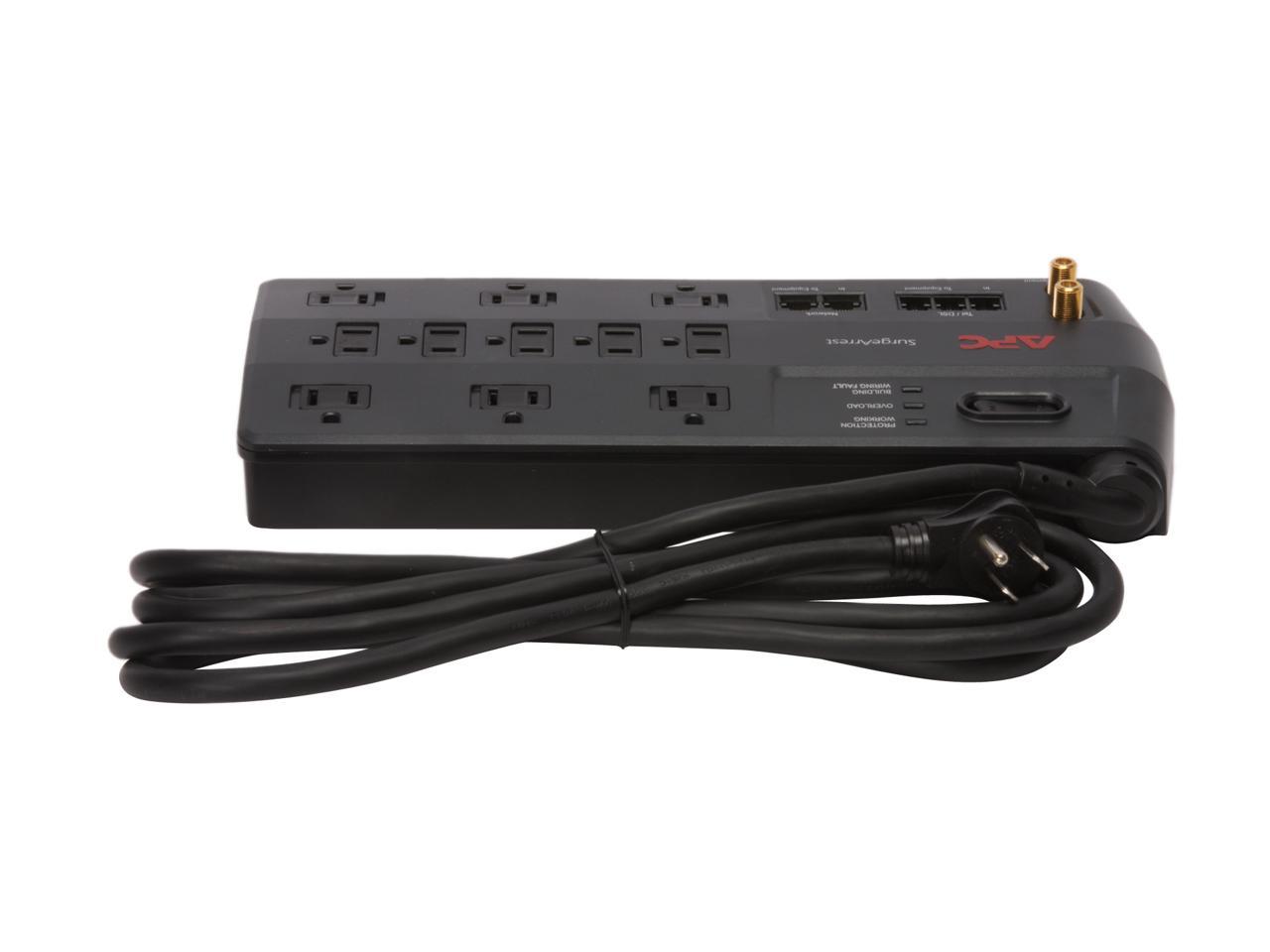 APC P11VNT3 8 feet 11 Outlets 3020 Joules Performance SurgeArrest with Phone (Splitter), Coax and Ethernet Protection, 120V