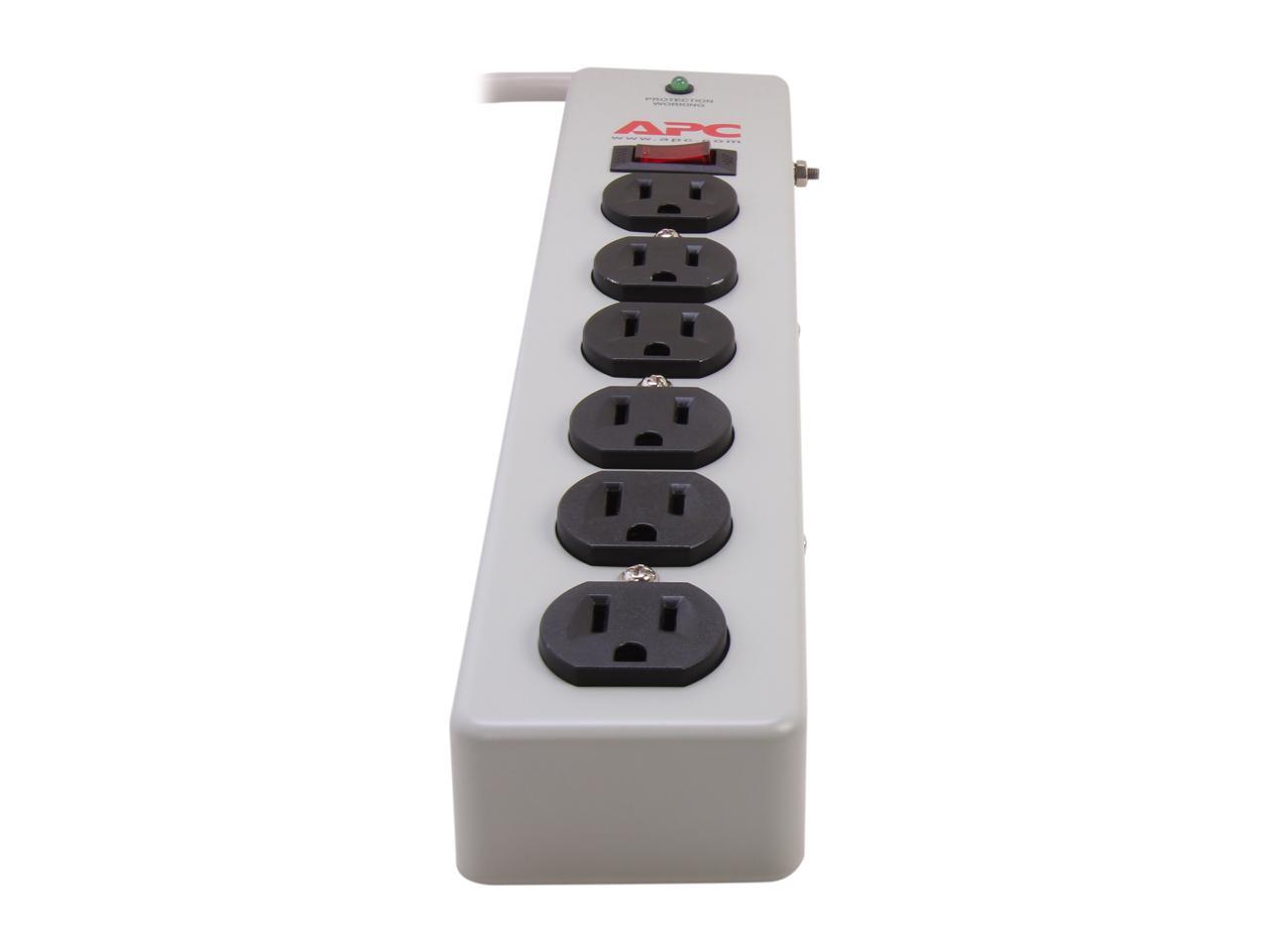 APC P6M10 10 6 Outlets 540 J SurgeArrest Essential Surge Suppressor