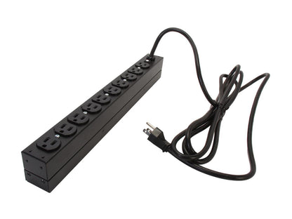 APC Rack Mount PDU, Basic 100V-120V/15A, (10) Outlets, 1U Horizontal Rackmount (AP9562)