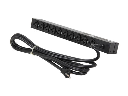 APC Rack Mount PDU, Basic 100V-120V/20A, (10) Outlets, 1U Horizontal Rackmount (AP9563)
