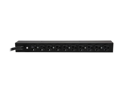 APC Rack Mount PDU, Basic 100V-120V/20A, (10) Outlets, 1U Horizontal Rackmount (AP9563)