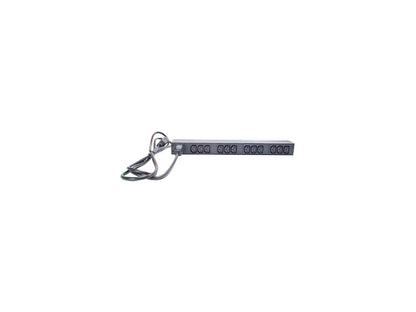 APC Rack Mount PDU, Basic 200V-230V/16A, (12) Outlets, 1U Horizontal Rackmount (AP9565)