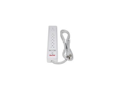 APC P6N 4 Feet 6 Outlets 1080 Joules Surge Suppressor with Ethernet and Phone Line Protection